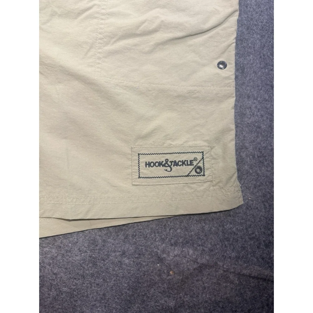 Hook & Tackle Men's Beer Can Island Fishing Swim Shorts Khaki Size‎ XL